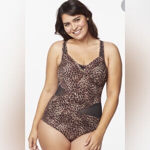 Ruby Ribbon Palm‎ beach leopard one piece swimsuit